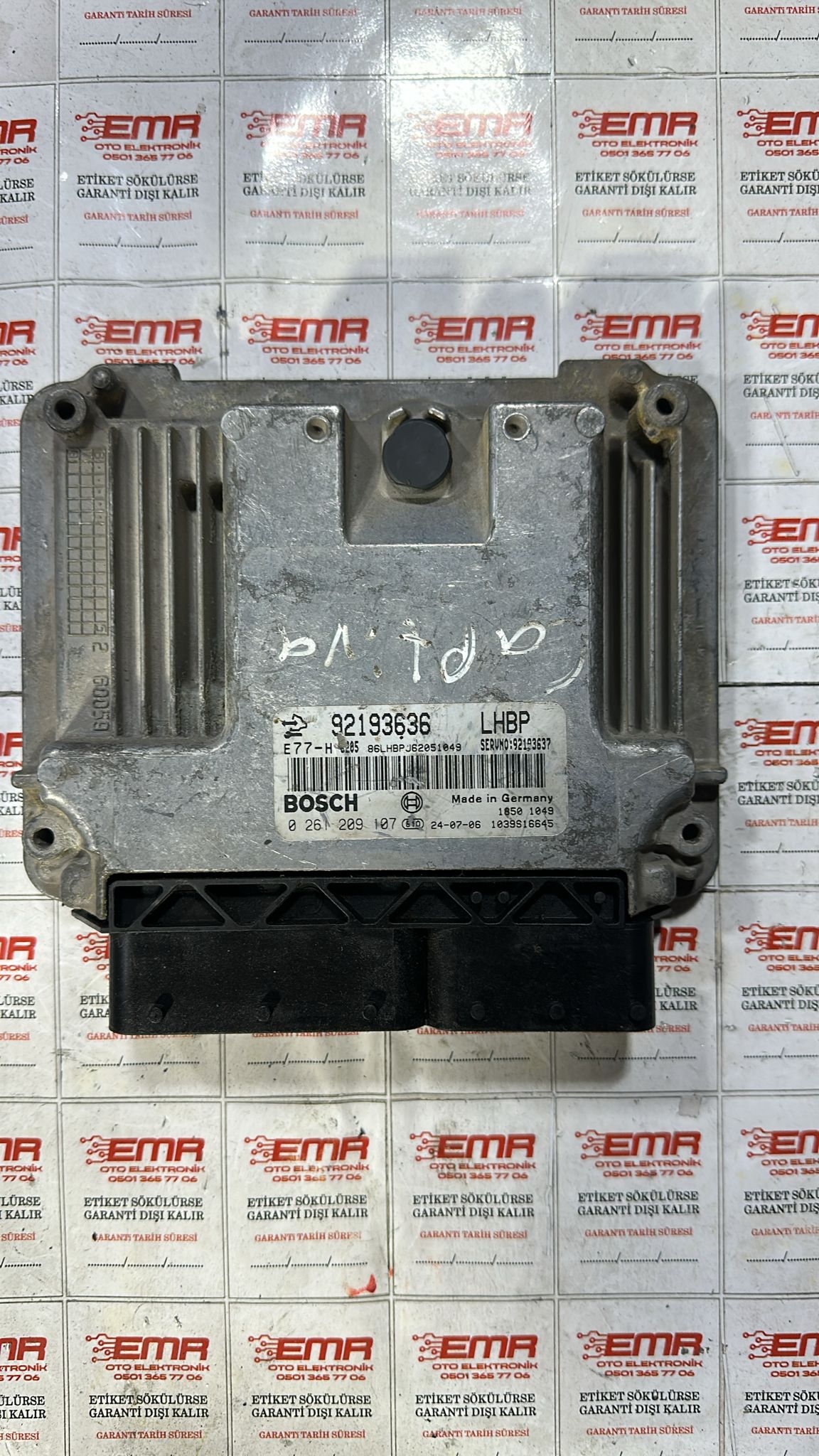 CHEVROLET CAPTİVA BENZİNLİ MOTOR BEYNİ 0261209107 0 261 209 107 92193636